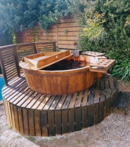 tinas de madera modelo para 6personas