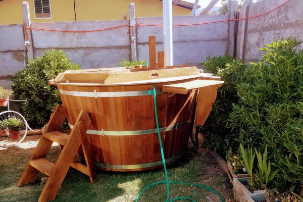 tinas de madera modelo tiltil para 4 personas